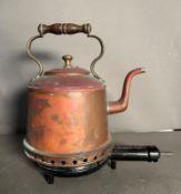 A vintage gas copper kettle