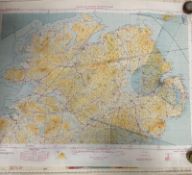 A selection of vintage Topographical air maps of the United Kingdom