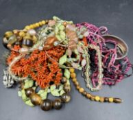 A small selection of quality costume jewellery including some silver.