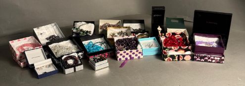 A large quantity of costume jewellery to include may beaded items.