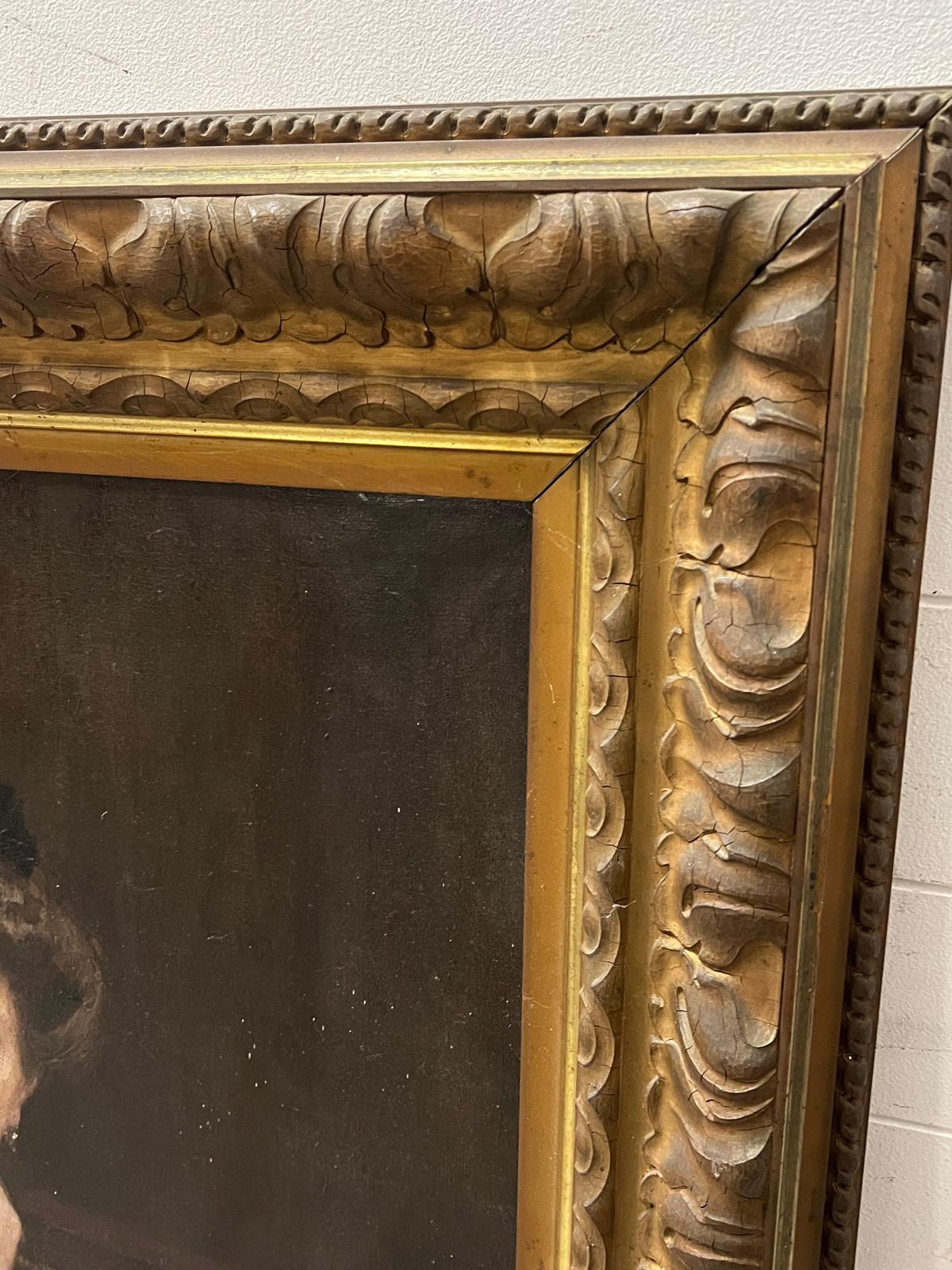 Portrait of a seated lady with fan in hand, artist unknown, oil on canvas - Image 2 of 9