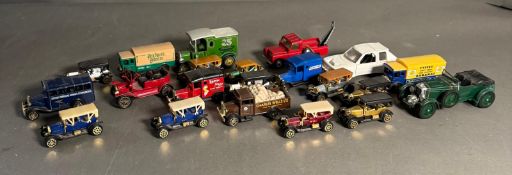 A selection of Diecast and some plastic model cars, various makers to include Corgi