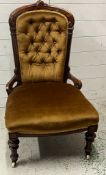 Edwardian button back arm chair