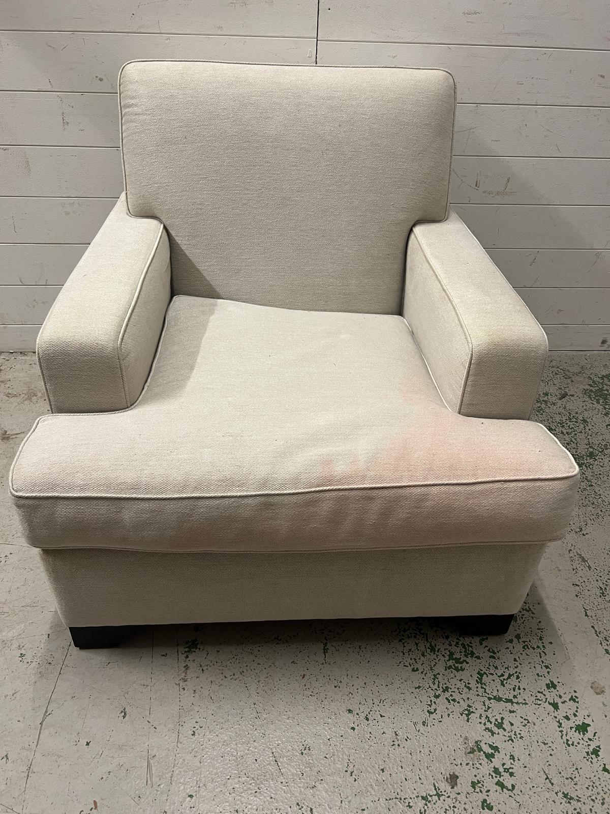 Square style arm chair, upholstered AF (H83cm W82cm)