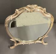 Baroque style table mirror with easel back (H53cm W34cm)
