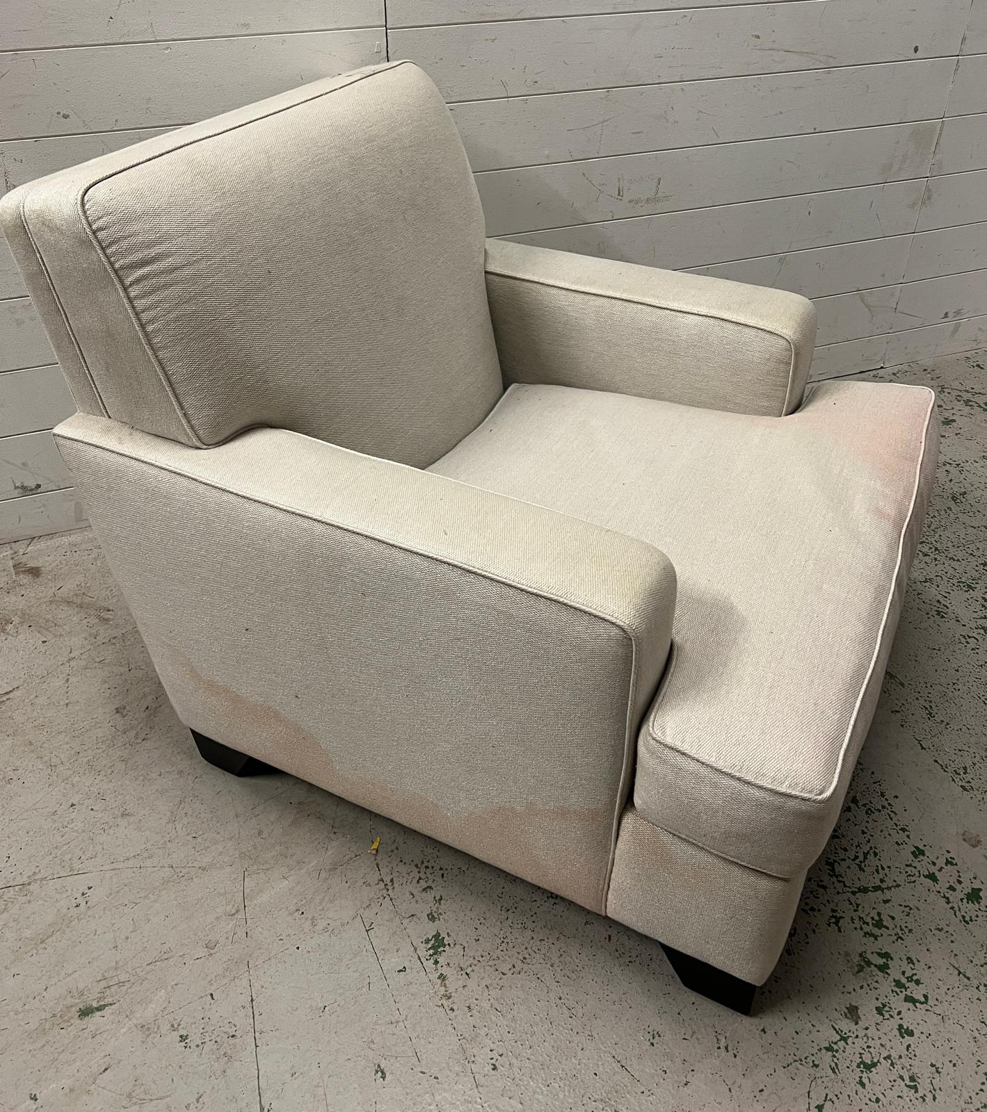 Square style arm chair, upholstered AF (H83cm W82cm) - Image 3 of 6