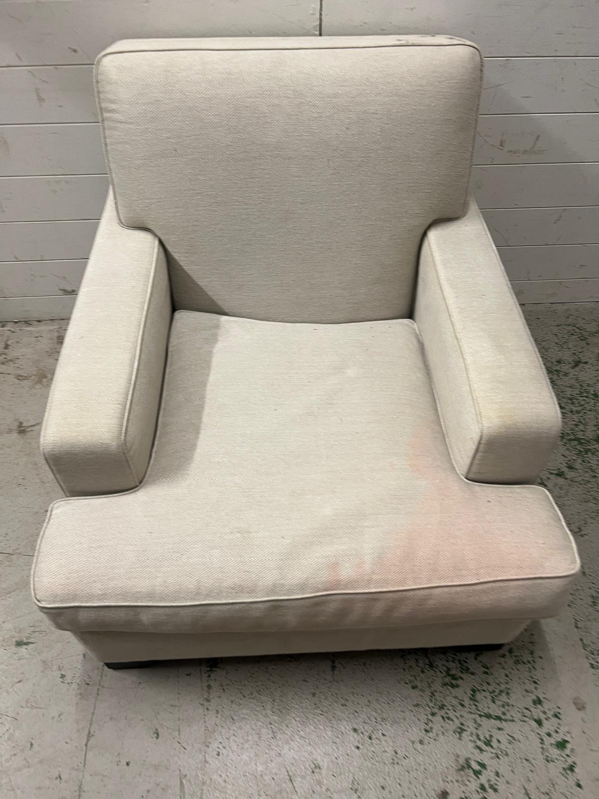 Square style arm chair, upholstered AF (H83cm W82cm) - Image 4 of 6