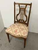 A Louis style Lyre back hall chair