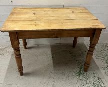 A pine small farmhouse table (H71cm W107cm D67cm)
