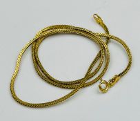 A 9ct gold rope necklace with an approximate weight of 4.2g and length of chain 40cm