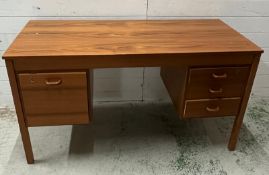 A Mid Century writing desk (H73cm W135cm D59cm)