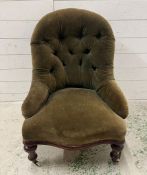 A button back nursing chair