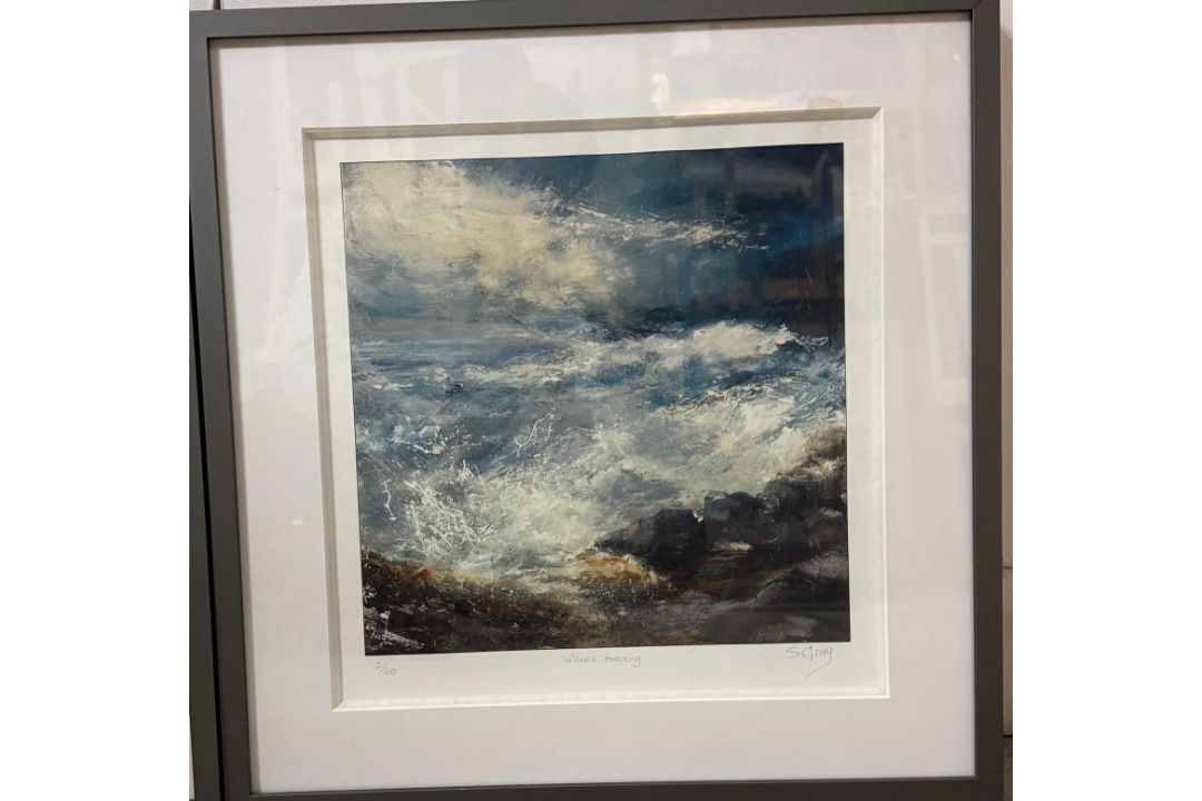 A pair of limited edition seascapes by Susan Gray 'Light after The Storm' and 'Waves Breaking' - Image 6 of 6