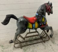 A vintage grey carousel horse AF