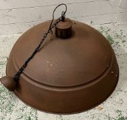 Seraphin rusted look metal pendant industrial style lamp (H45cm Dia82cm)