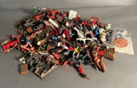 A quantity of plastic and some lead toy figures, various makers, some AF