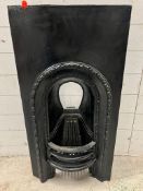 A reclaimed cast iron fire place (H92cm W46cm D20cm)