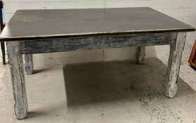 A painted rustic farmhouse table (H80cm W1701cm D98cm)