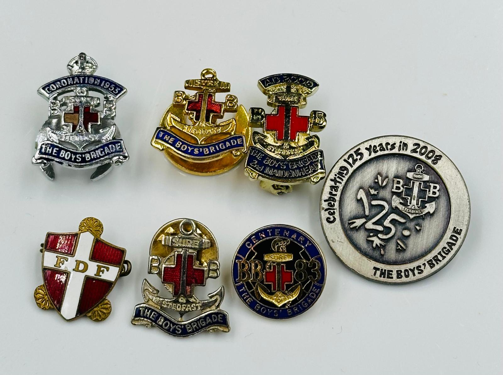 A selection of vintage Boys Brigade badges