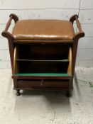 An English inlaid music stool
