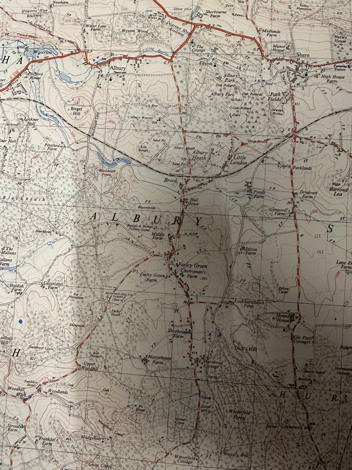 A selection of Ordnance Survey maps of various UK locations
