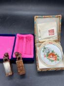 Soapstone seal and ink pot in box
