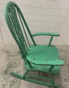 A painted Windsor rocking chair