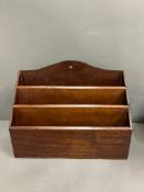 A mahogany desk tidy (H29cm W36cm)