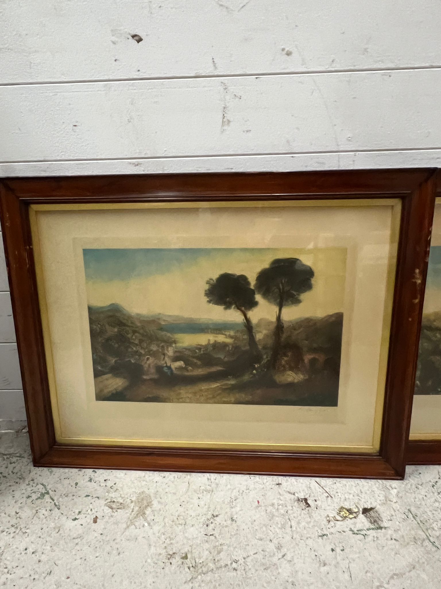 Two landscapes views of lakes and hillsides (Frame 60cm x 80cm) - Image 2 of 5