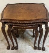 Reproduction nest of tables with glass AF