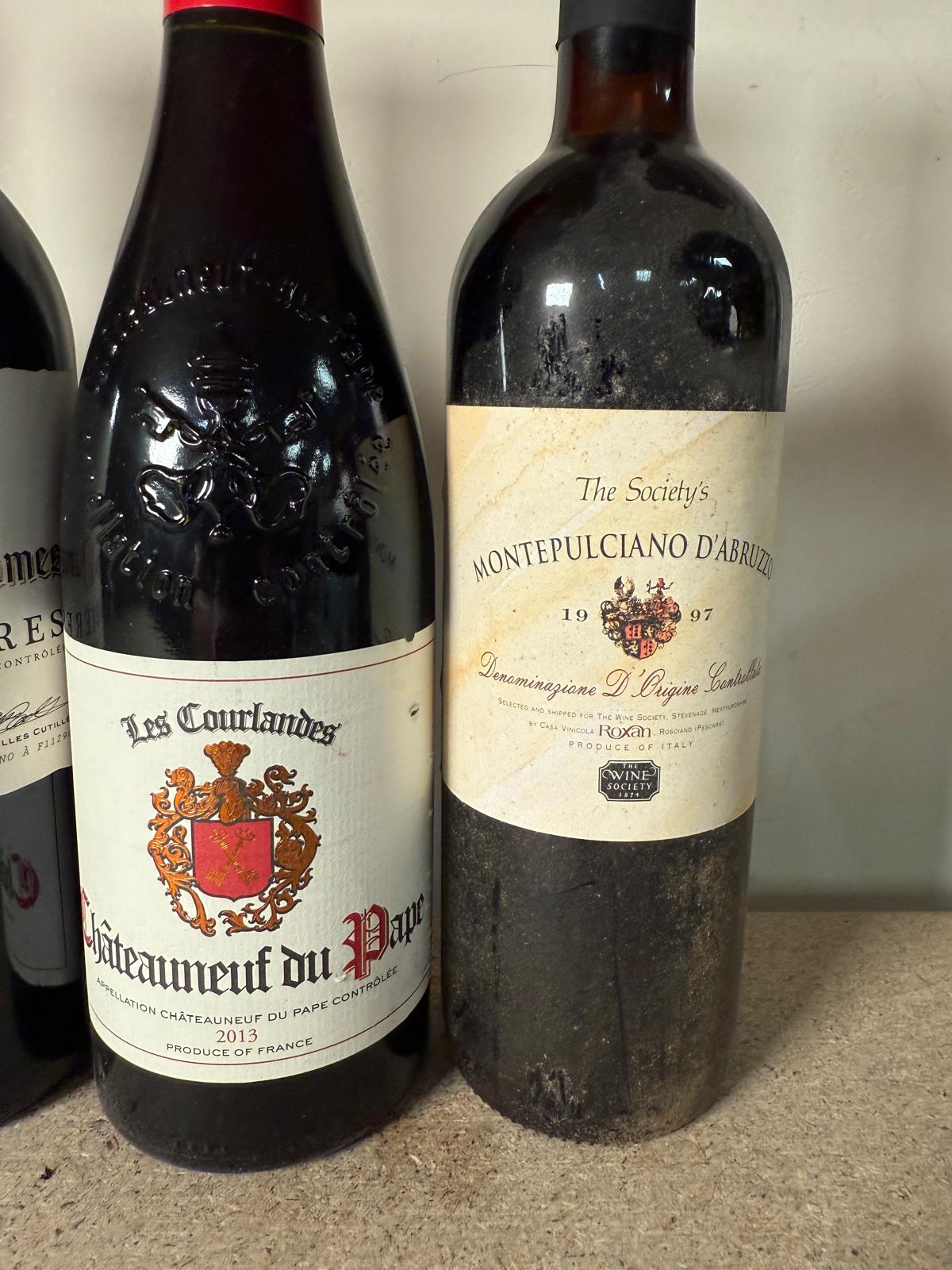 Six bottles of red wine to include a Chateauneut Du Pape 2013 and a Corbieres 2006 - Image 3 of 4