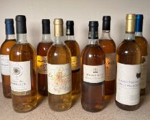 Nine bottles of rose wine to include a Bois De Ciret 1993 and a La Somera 1991