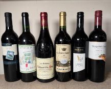 Six bottles of red wine to include Chateau Neuf Du Pape etc