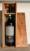 A boxed bottle of Krohn 20 year old red Crown port