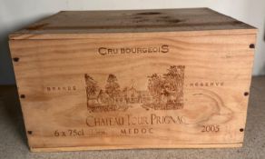 A case of six bottles of Chateau Tour Prignac Medoc 2005