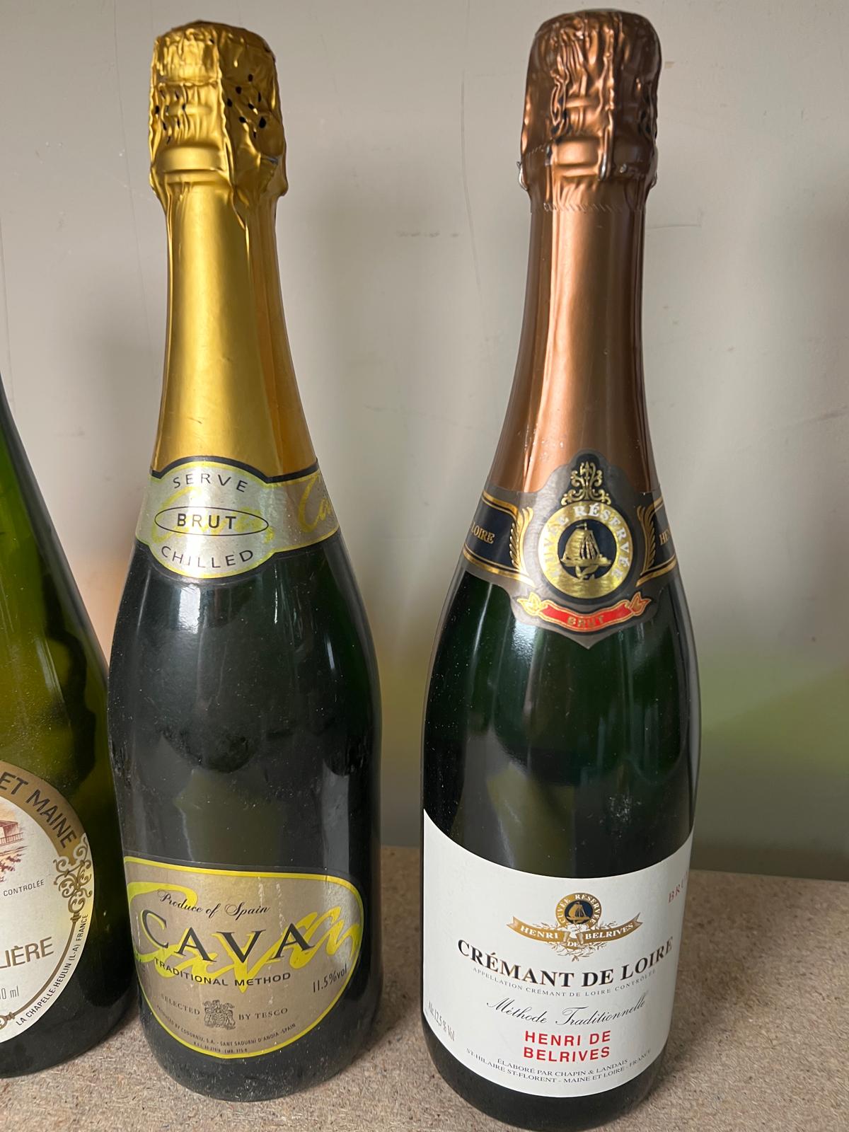 A bottle of Cremert Loire, a Castillo De Moral, a Chateau De La Cornilliere and a bottle of Cava - Image 2 of 3
