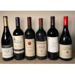 Six bottles of red wine to include Borolo 2013 and a Saint Emilion Grand Cru 2018