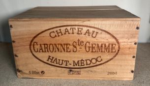 A case of six bottles of Chateau Caronnes Ste-Gemme Haut Medoc 2004