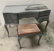 Louis style dressing table with mirror (H78cm W122cm D58cm)