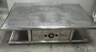 A Victor industrial style coffee table (H41cm W160cm D90cm)