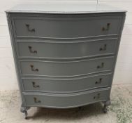 Serpetine Louis style chest of drawers (H110cm W90cm D49cm)