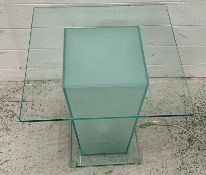 Illuminated coffee table, possibly Marais International (H54cm Sq50cm)
