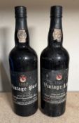 Two bottles of Cachao 1980 vintage port
