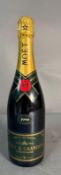 A bottle of Moet and Chandon vintage 1990 champagne