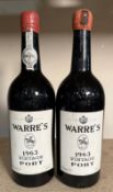 Two bottles of Warre’s 1963 vintage port