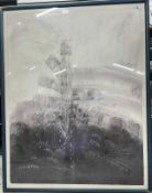 Staccato 62, Abstract Mixed Media Signed and titled. Annabel Hewitt (b1946) British. 85x110