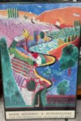 Poster, David Hockney: A Restrospective Poster, 'Nichols Canyon' David Hockney 1980 62x95