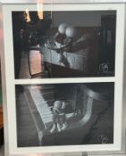 Reverse DITM (Piano) + Untitled (Piano), Pastel Drawings Signed. Mark Grieves (b.1971) British.