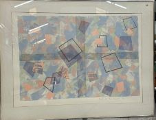 Abstract screenprint Bits & Pieces 1/20 Signed and dated '85. Anita Ford (1948-2018) British.