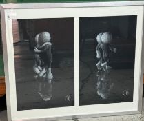 Reflections VII + Reflections XI, Pastel Drawings Signed. Mark Grieves (b.1971) British. Popular
